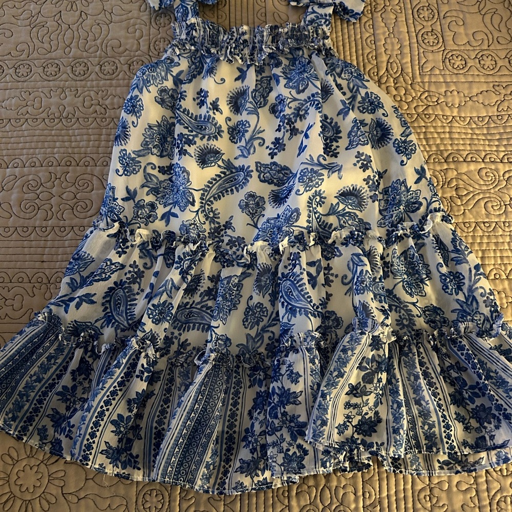 Blue Floral Kids Top